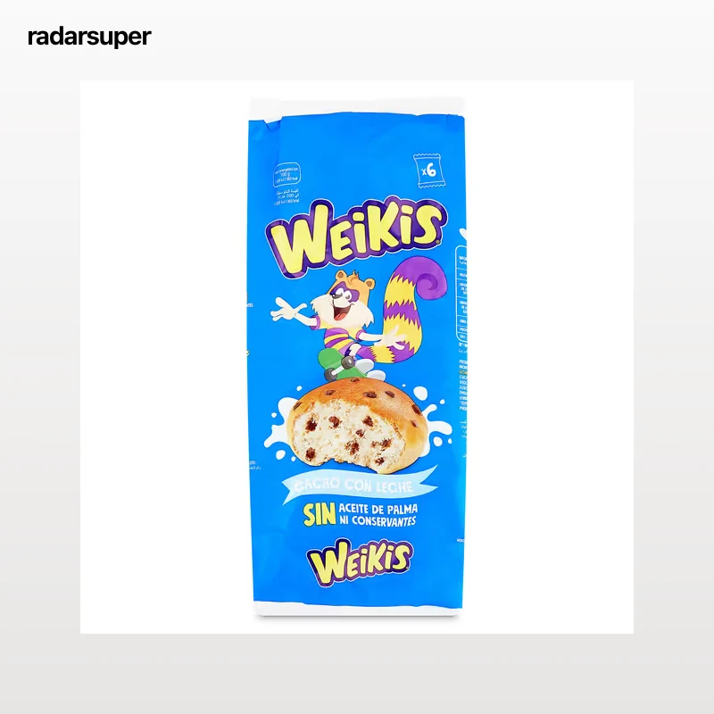 Bollería con pepitas de chocolate con leche Weikis 240 g
