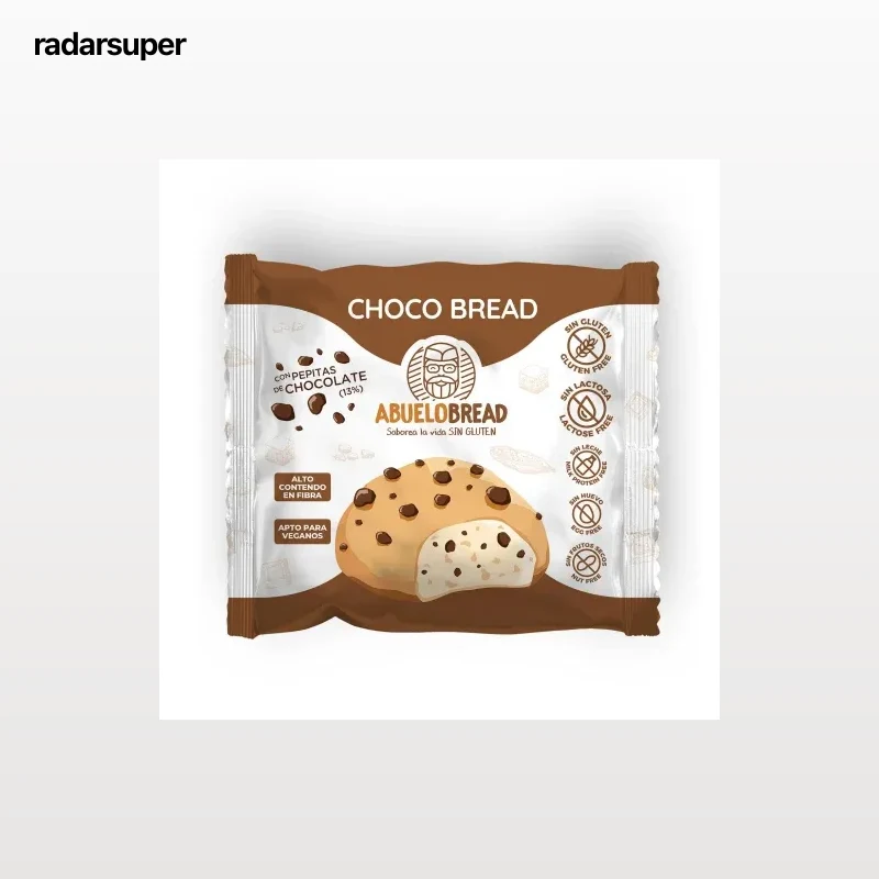 Bollito con pepitas de chocolate Abuelo Bread sin gluten y sin lactosa 60 g.