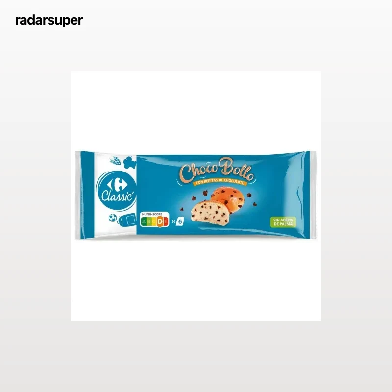 Bollo con pepitas de chocolate Carrefour Classic 6 ud.