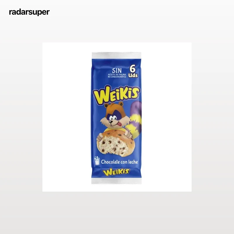 Bollo de petitas chocolate con leche Weikis La Bella Easo 6 ud.
