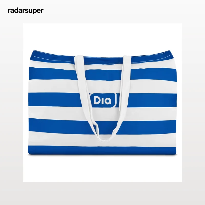 Bolsa de algodón azul de rayas Dia 1 unidad