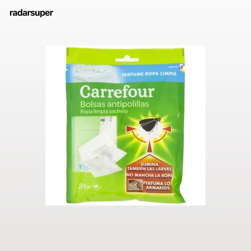 Bolsas antipolillas perfume ropa limpia Carrefour 24 ud.