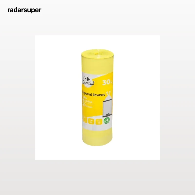 Bolsas de Basura Envases Plástico Reciclado CARREFOUR Essential 30 l. 30 ud