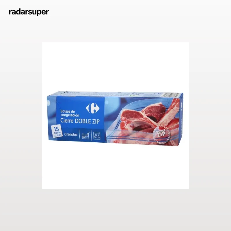 Bolsas de congelación grandes Carrefour 15 ud.