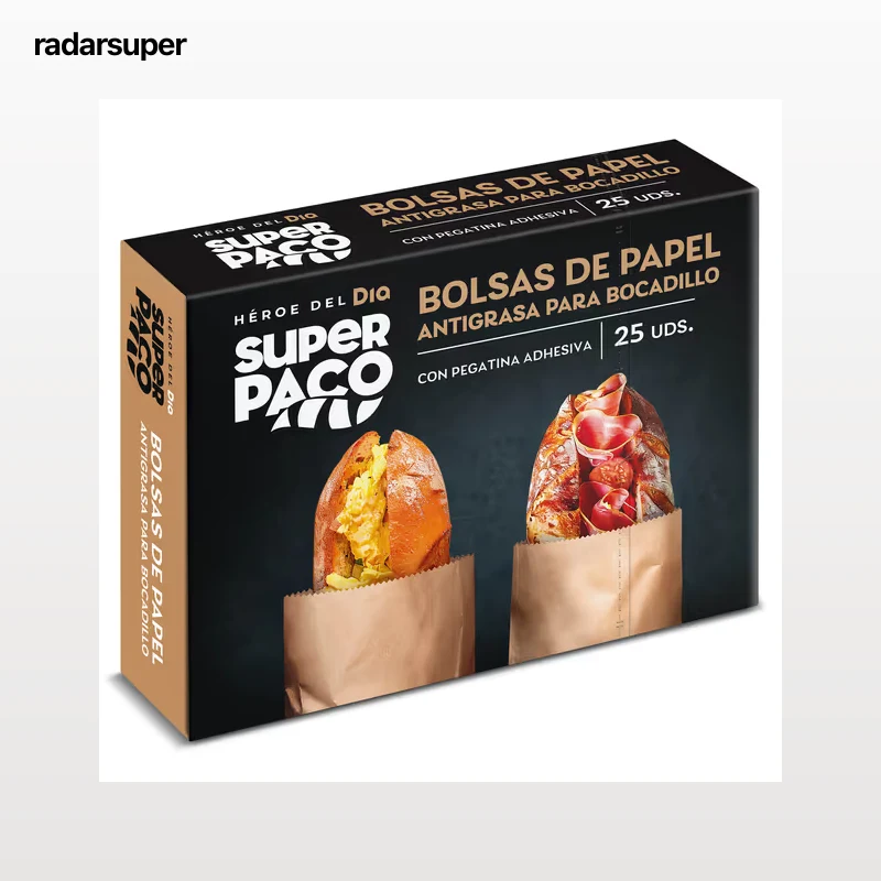 Bolsas de papel para bocadillo Dia Super Paco caja 25 unidades