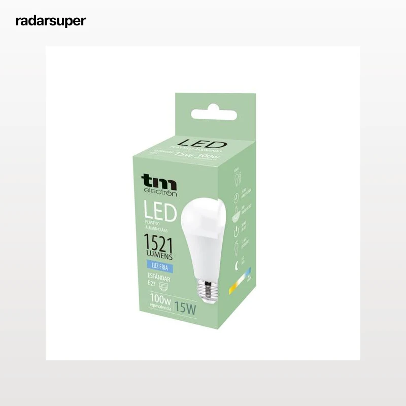 Bombilla Led esférica e27 plástico TM a65 15W fría