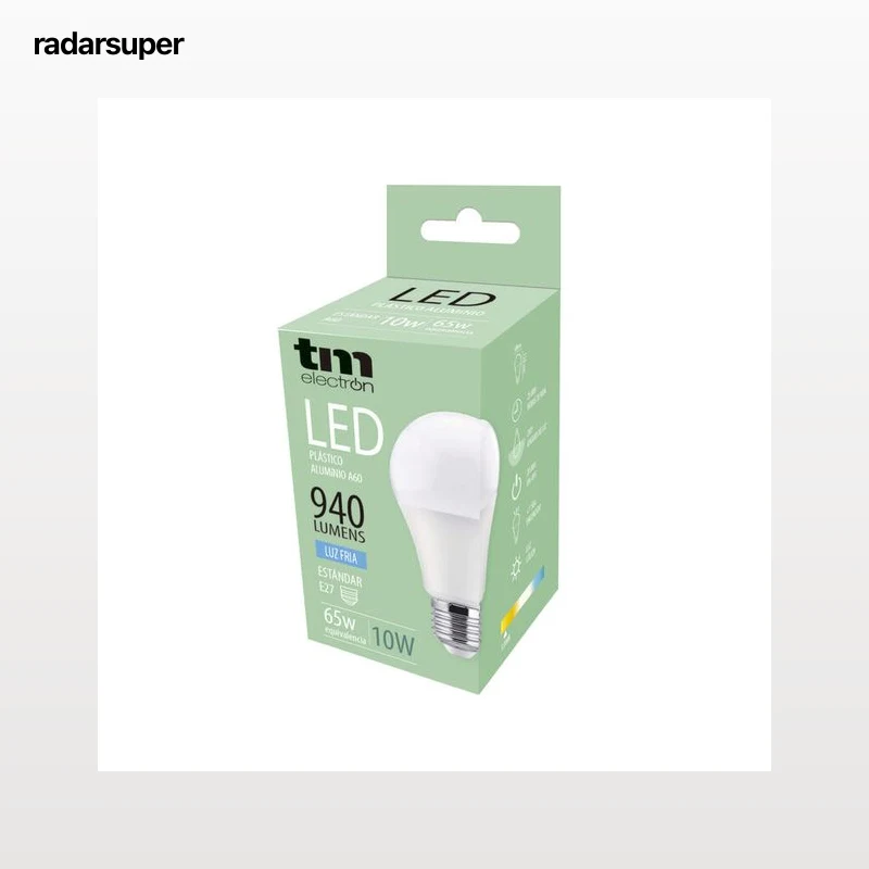 Bombilla Led estandar e27 plástico TM a60 10W fría