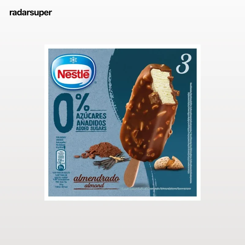 Bombón helado almendrado sin azúcares añadidos Nestlé 3 ud.