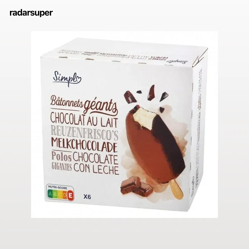 Bombón helado chocolate con leche 6 ud.