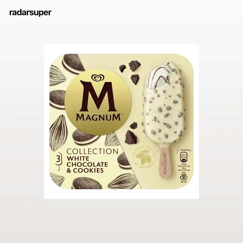 Bombón helado con chocolate blanco y galleta Collection Magnum 3 ud.