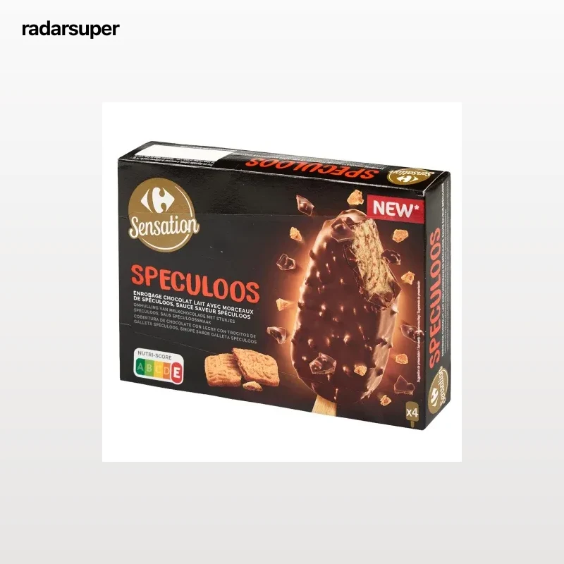 Bombón Helado spéculoos con sirope Carrefour Sensation 4 ud.