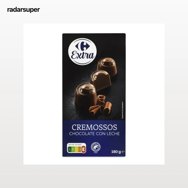 Bombones de chocolate con leche Cremossos Carrefour Extra 180 g.