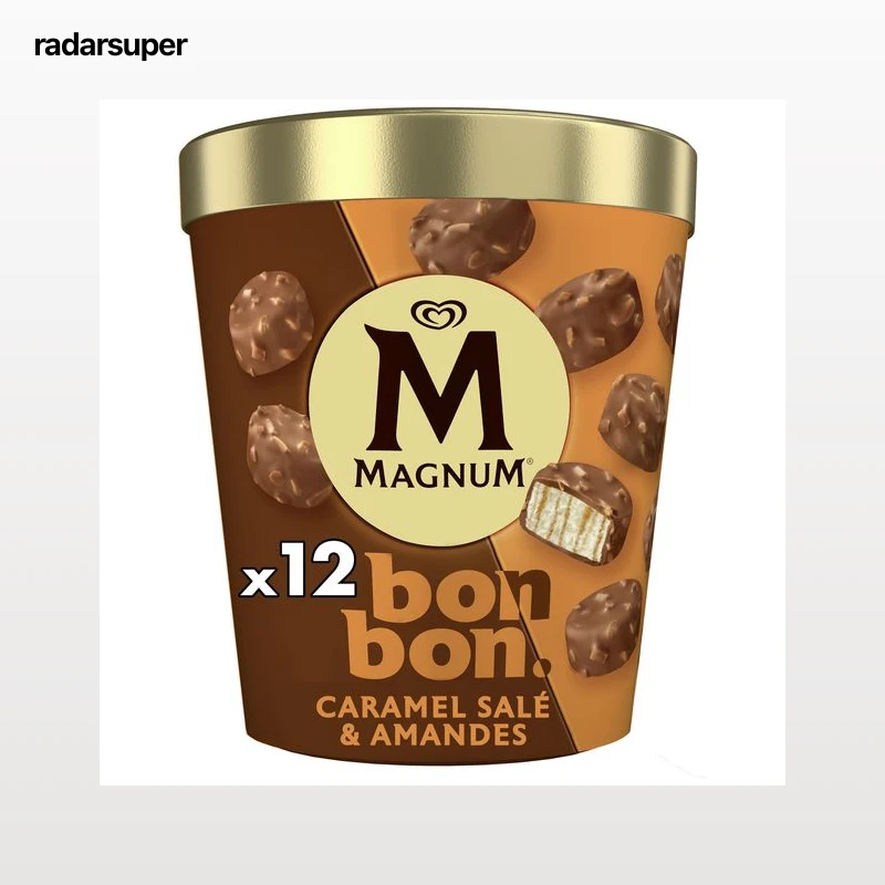 Bouchées Glacées Caramel Salé Amandes Magnum 12x14g