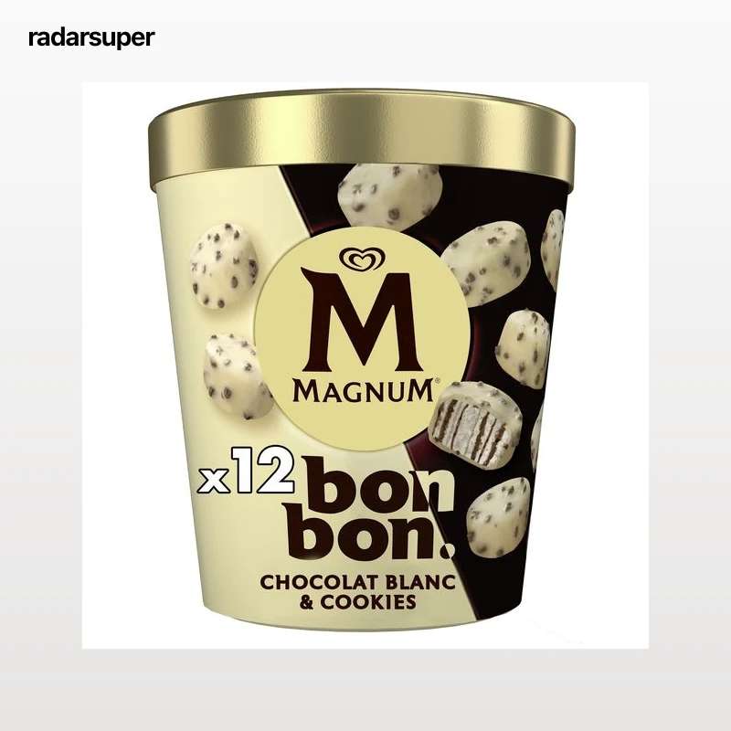 Bouchées glacées chocolat blanc cookies Magnum x12