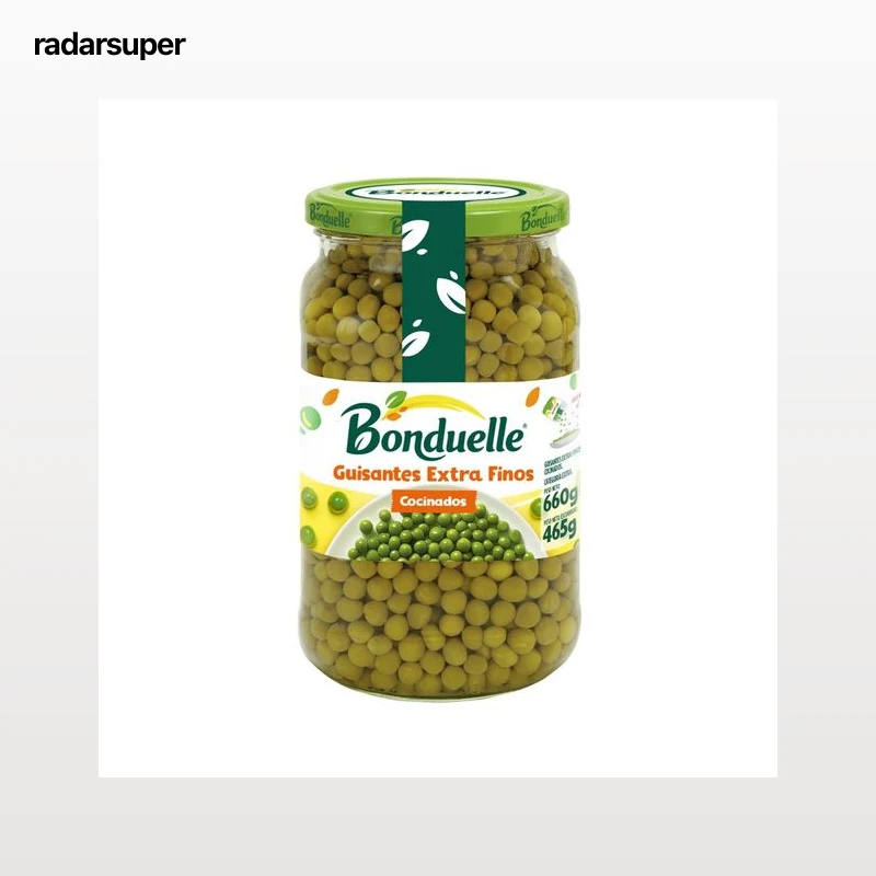 BONDUELLE Guisantes cocinados extra finos frasco de 465 g