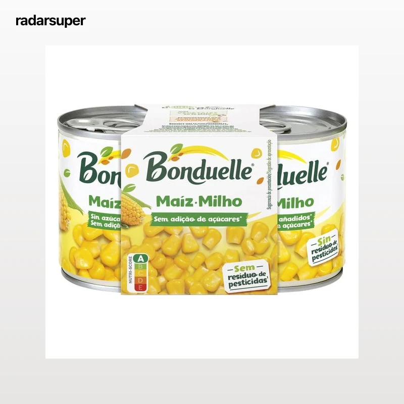 BONDUELLE Maíz dulce sin azúcares añadidos pack 2 uds. x 140 g