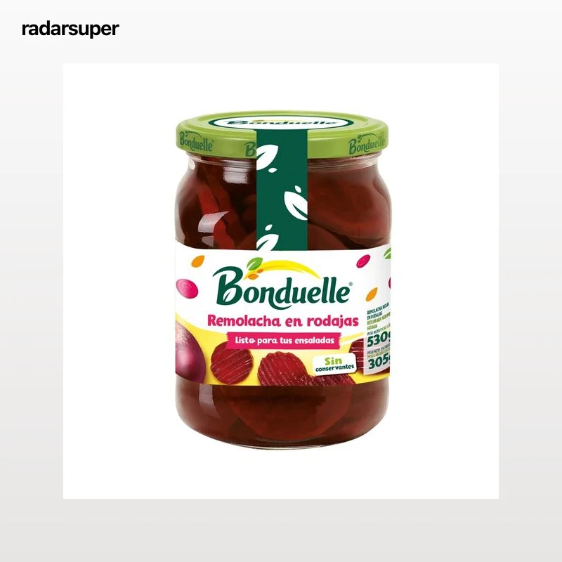 BONDUELLE Remolacha en rodajas frasco de 305 g