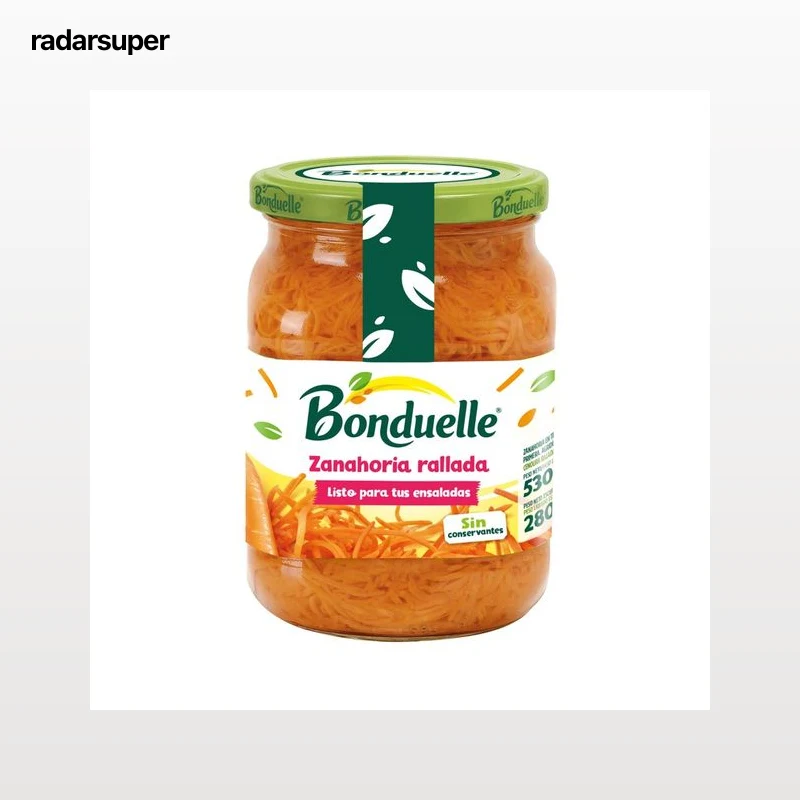 BONDUELLE Zanahoria rallada frasco de 280 g
