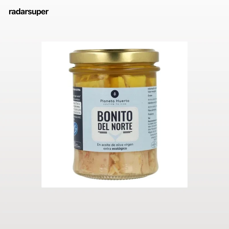 Bonito del Norte en aceite de oliva virgen extra ecológico Planeta Huerto 133 g.