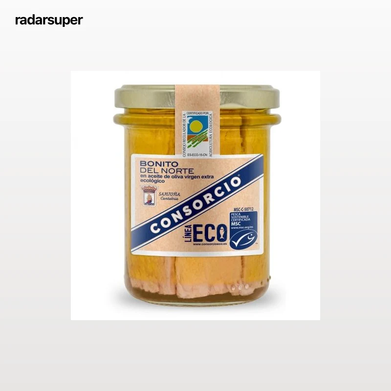 Bonito en aceite de oliva virgen extra Ecológico Consorcio 122 g.