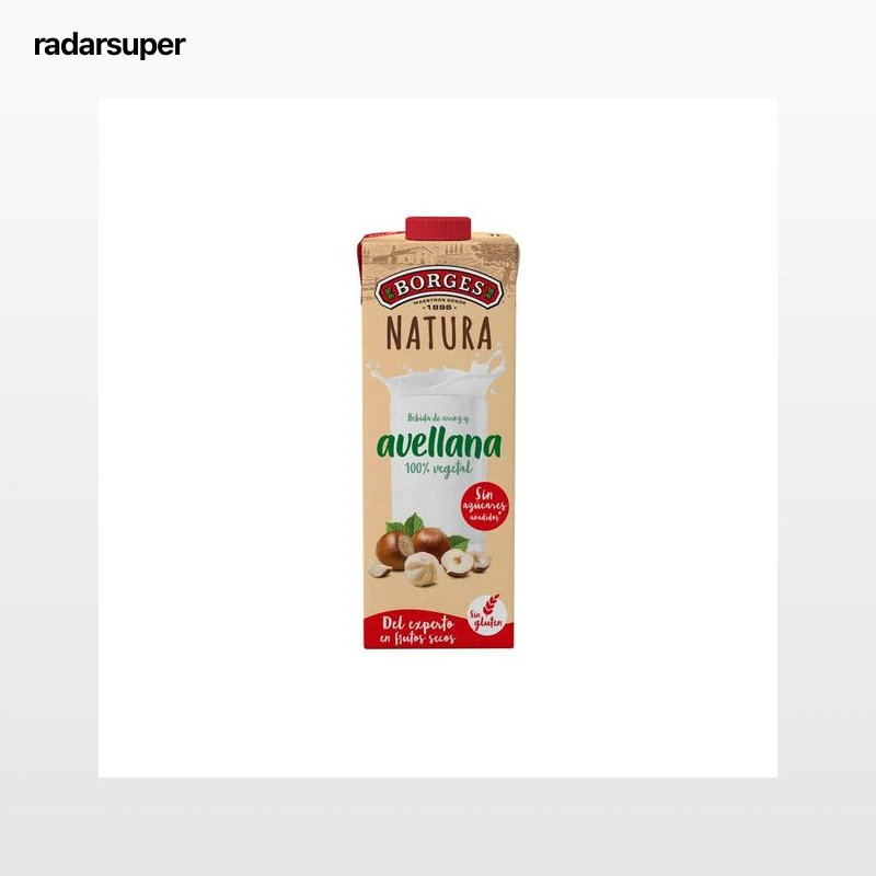 BORGES Bebida natural 100% vegetal de arroz y avellanas  NATURA1 l.