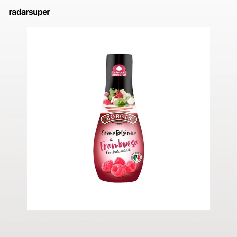 BORGES Crema de vinagre balsámico con sabor a frambuesa 250 g.