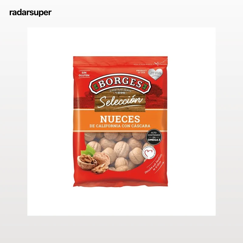 BORGES Nueces de California con cáscara 500 g.