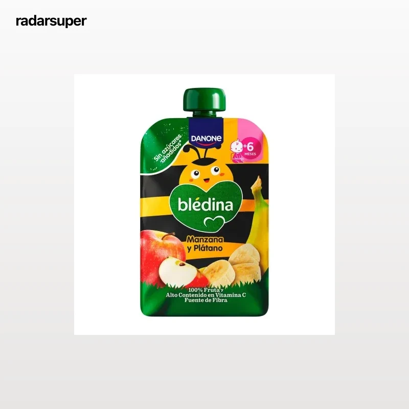 Bosita de manzana y plátano desde 6 meses Danone Blédina sin gluten y sin azúcar añadido 100 g.
