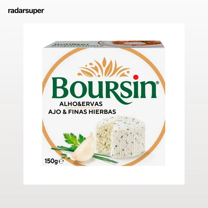 BOURSIN Queso fresco con ajo y finas hierbas 150 g.