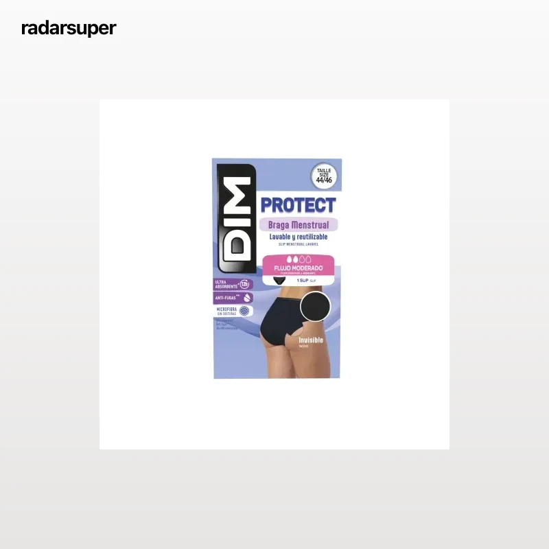 Braga menstrual slip microfibra flujo medio talla 44/46 Protect Dim 1 ud.
