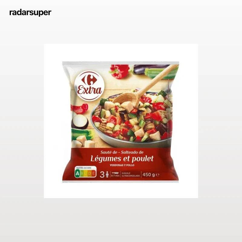 Braseado Verdura con pollo Carrefour 450 g.