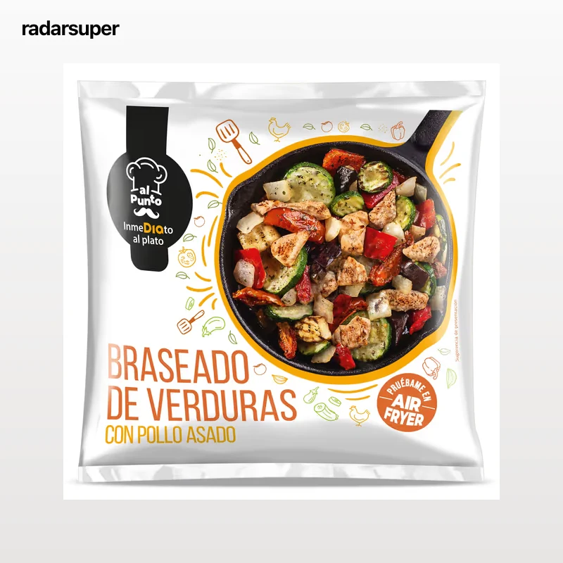 Braseado de verduras con pollo asado Dia Al Punto 400 g