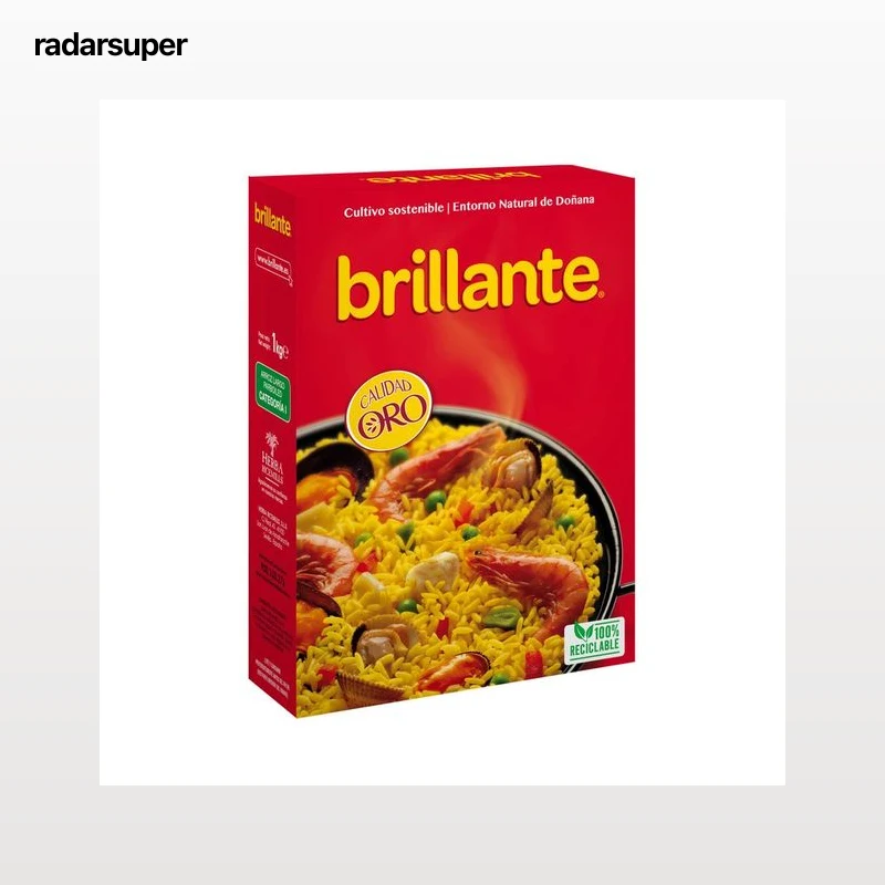 BRILLANTE Arroz largo vaporizado paquete de 1 kg.