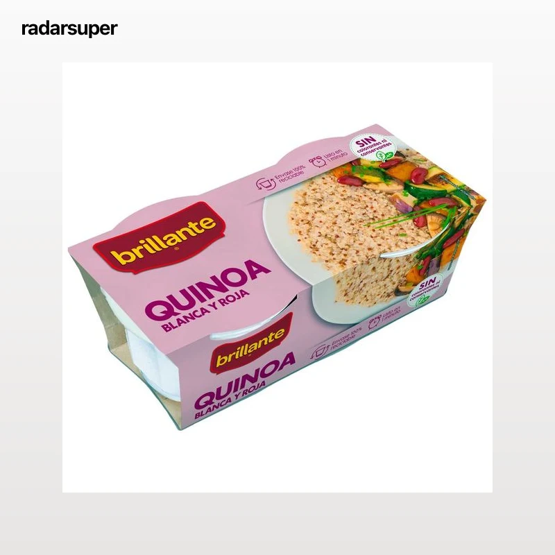 BRILLANTE Quinoa blanca y roja en tarrina pack de 2 uds x 125 g.