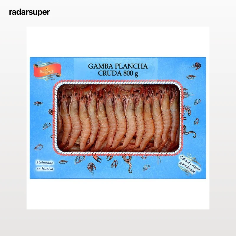BRISAMAR Gamba plancha cruda y congelada 800 g.