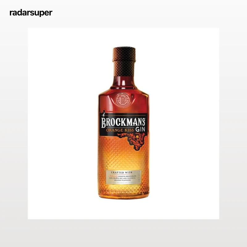 BROCKMANS Orange kiss Ginebra cítrica de aguardiente de grano 100% neutro botella 70 cl.