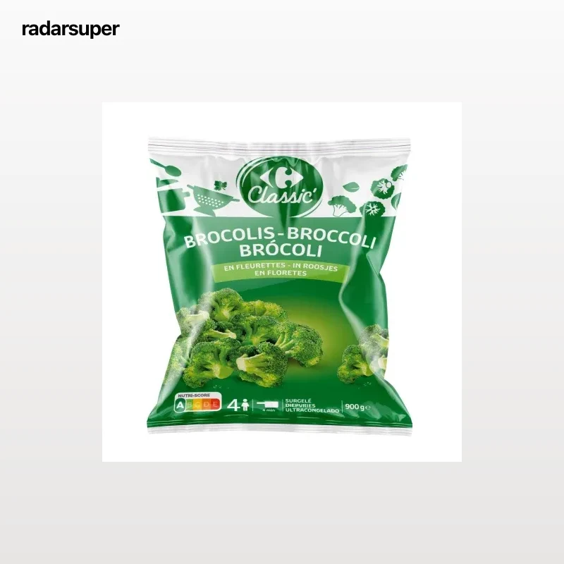 Brócoli ultracongelado Carrefour Classic’ 900 g.