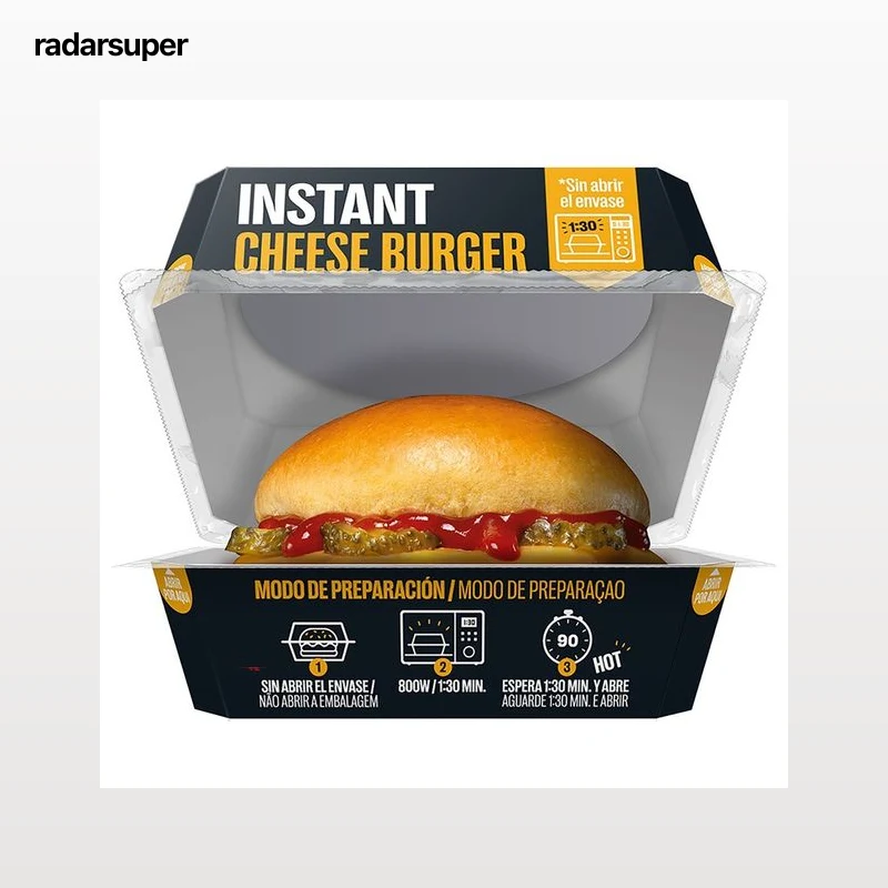 BROOKLYN TOWN Instant Cheese burger con un 92% carne de vacuno 210 g.