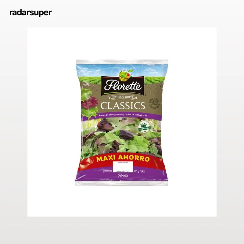 Brotes de lechugas verdes y brote de lechuga roja Classics FLORETTE PRIMEROS BROTES 150 g.