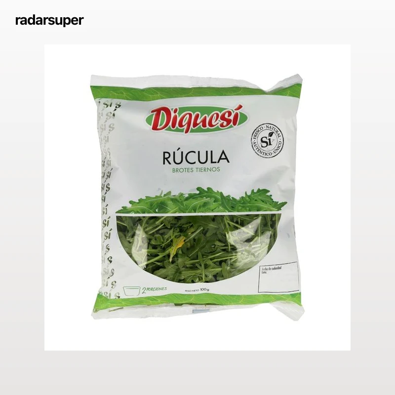 Brotes tiernos de rúcula DIQUESÍ, bolsa de 50 g.