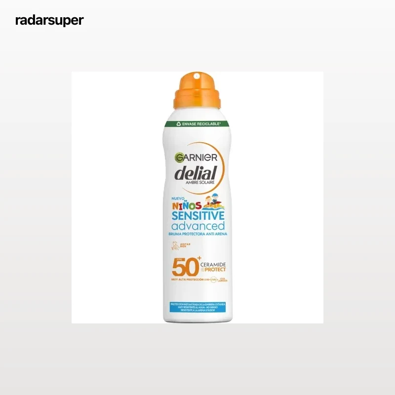 Bruma protectora anti arena SPF50+ Niños Sensitive Advanced Garnier Delial 150 ml.