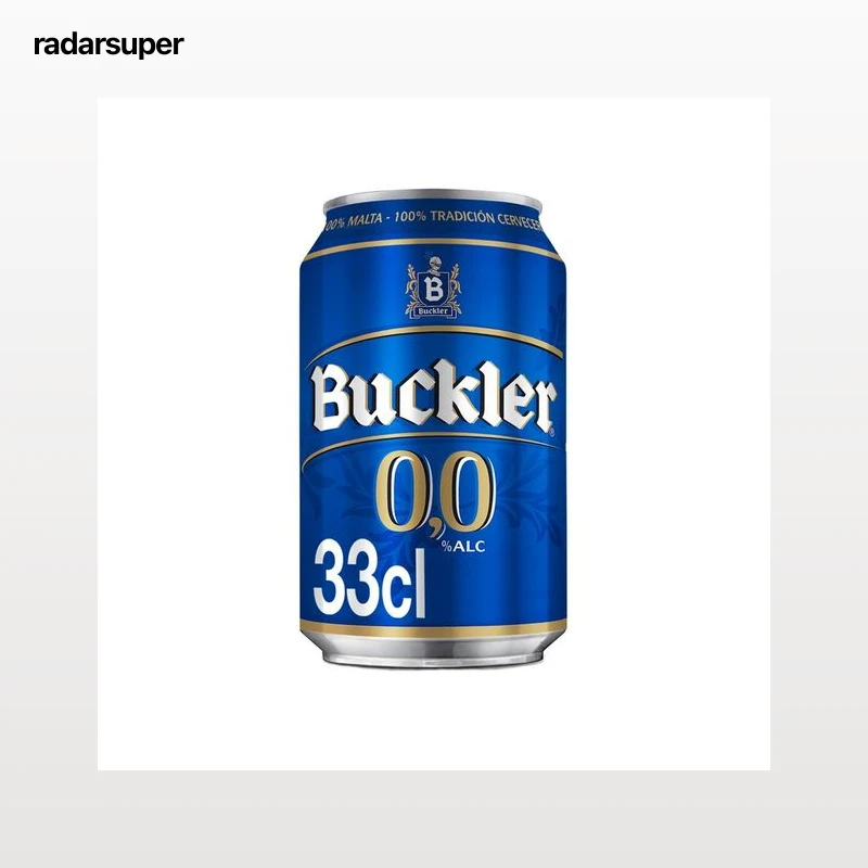 BUCKLER Cerveza sin alcohol (0,0% Vol.) lata de 33 cl.