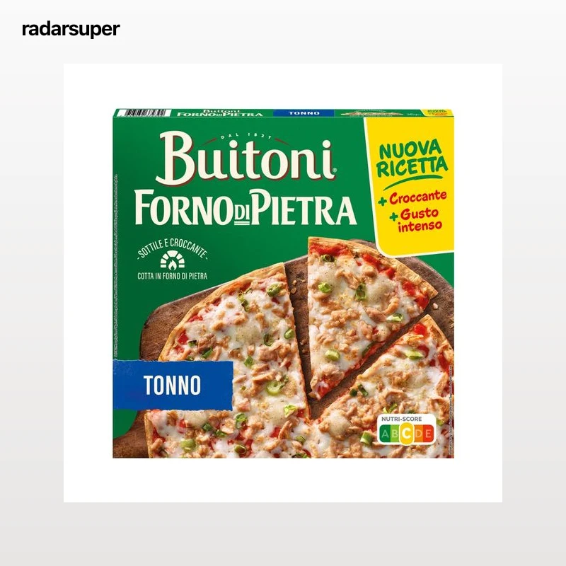 BUITONI Forno di pietra Pizza de atún de masa fina y crujiente 345 g.