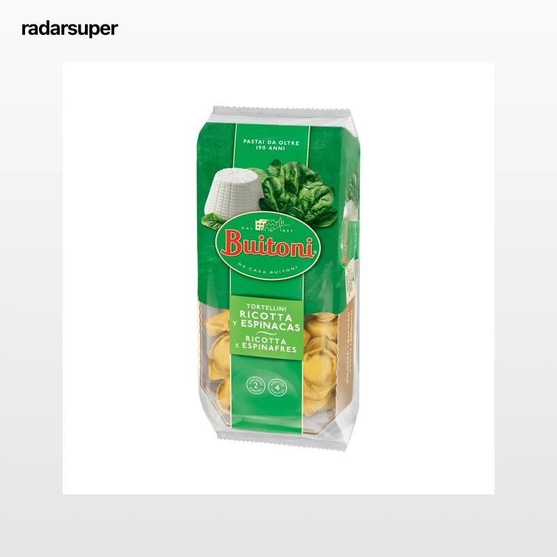 BUITONI Tortellini de pasta fresca, rellenos de una exquisita mezcla de queso Ricotta y espinacas BUITONI 230 g.