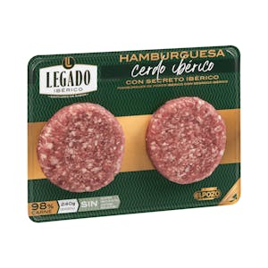 Burger de cerdo ibérico El Pozo con secreto ibérico