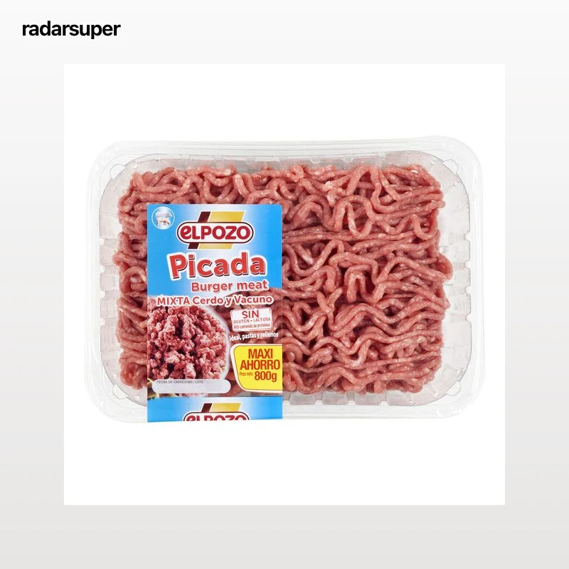Burger meat mixta cerdo y vacuno ElPozo 800g