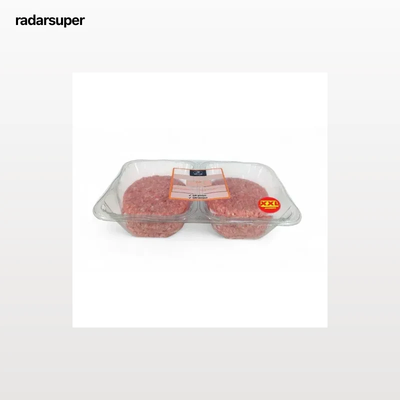 Burger meat mixta XXL El Mercado sin gluten y sin lactosa pack de 8 unidades de 90 g
