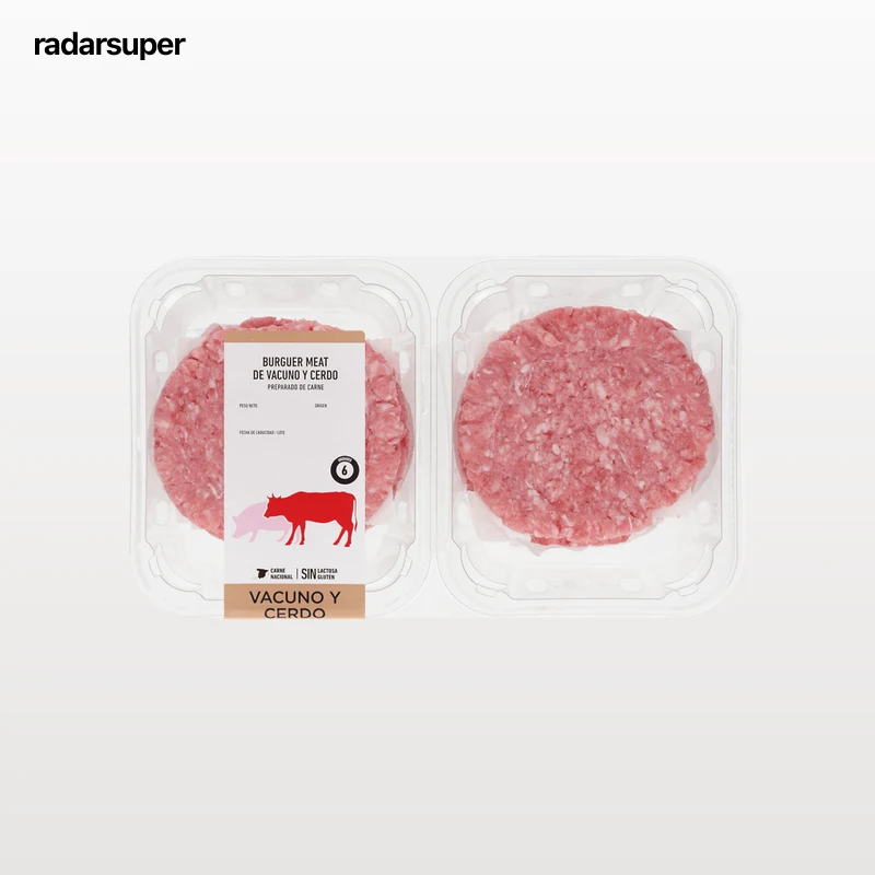 Burger meat de vacuno y cerdo