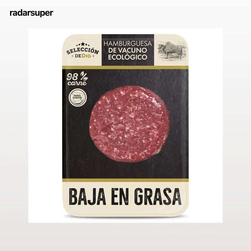 Burger de vacuno ecólogico baja en grasa Selección de Dia 150 g