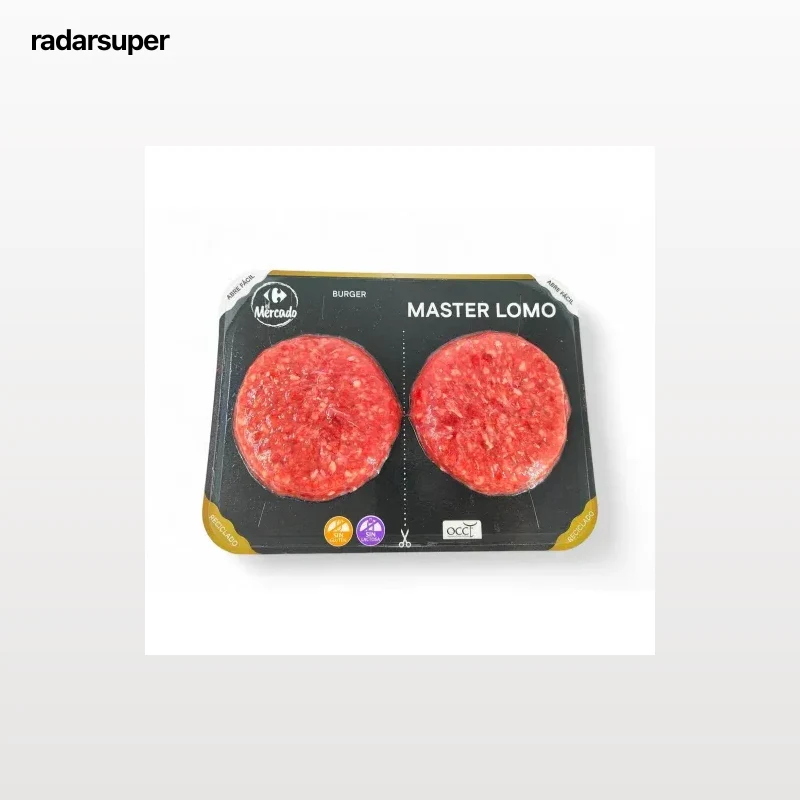 Burgermeat de Vacuno Master Lomo Carrefour El Mercado 2x180 g